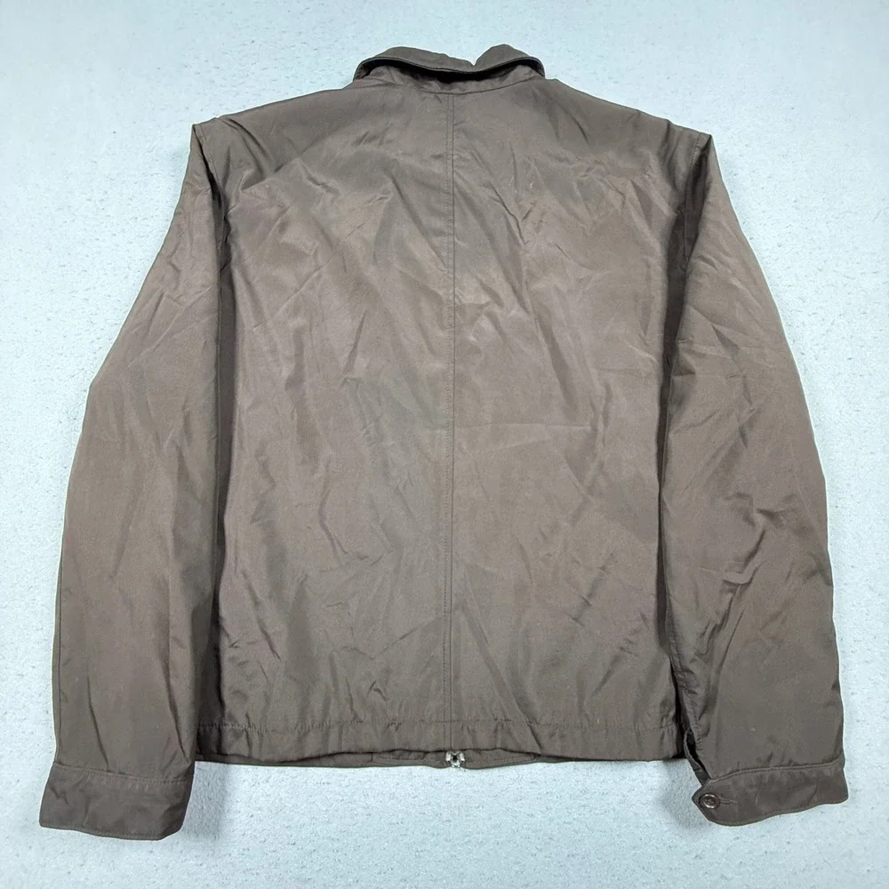 Banana Republic Mens XL Brown Full Zip Lightweight Harrington Jacket Bomber